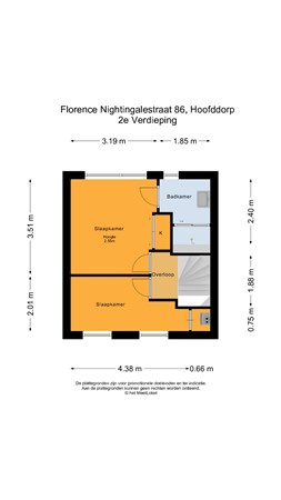 Floorplan - Florence Nightingalestraat 86, 2131 ED Hoofddorp